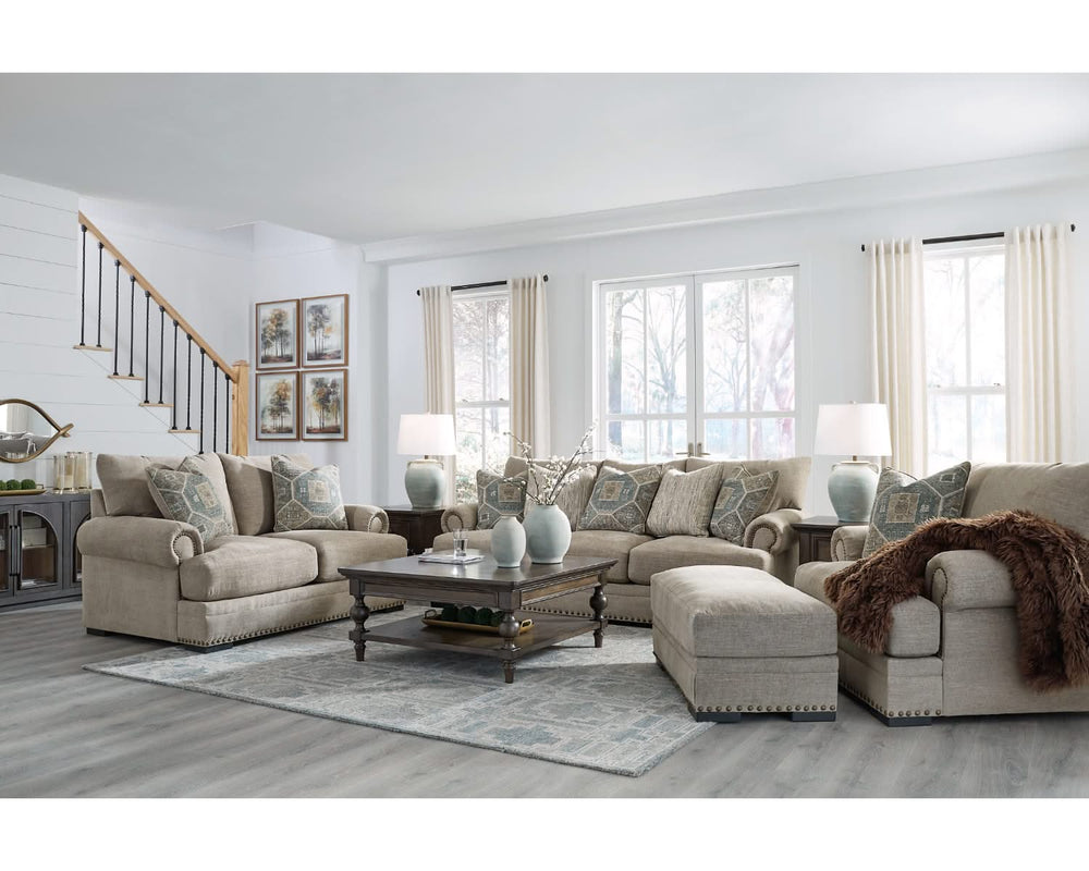 Sofá, loveseat, sillón extragrande y otomana Galemore