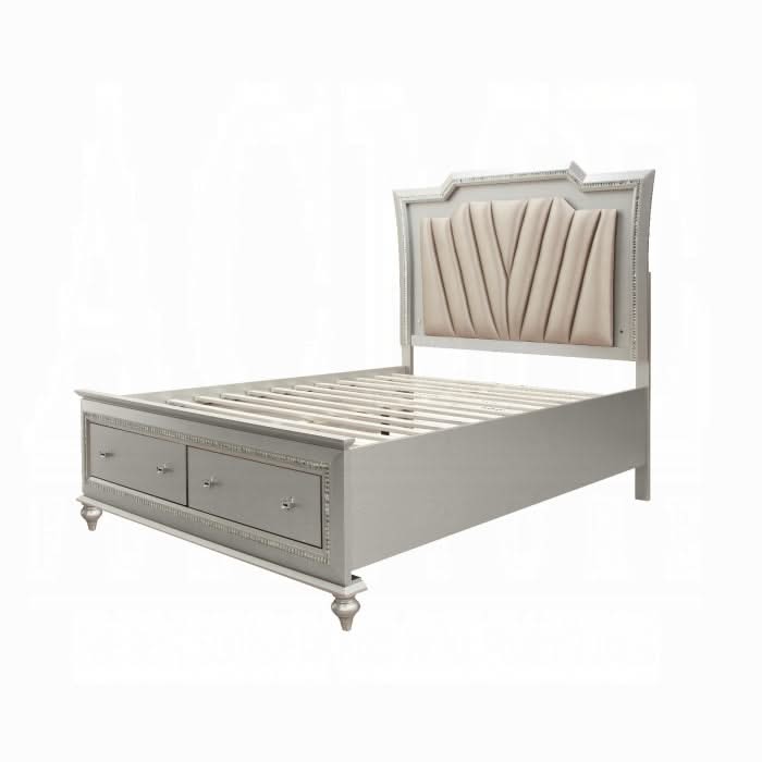 Kaitlyn EK Bed W/Led & Storage