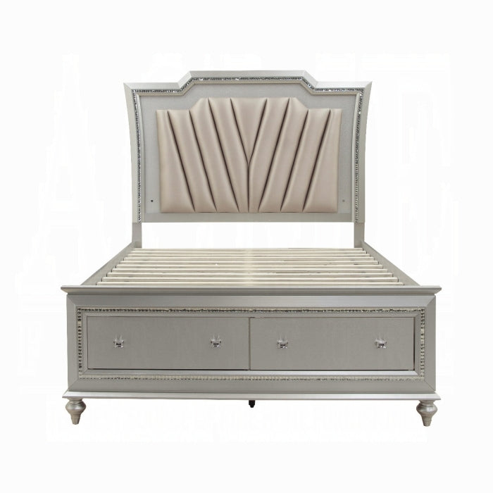 Kaitlyn EK Bed W/Led & Storage