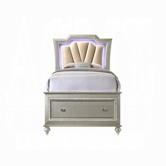 Kaitlyn Twin Bed W/Led & Storage