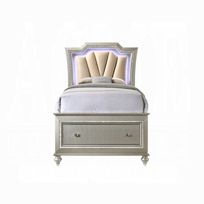 Kaitlyn Twin Bed W/Led & Storage