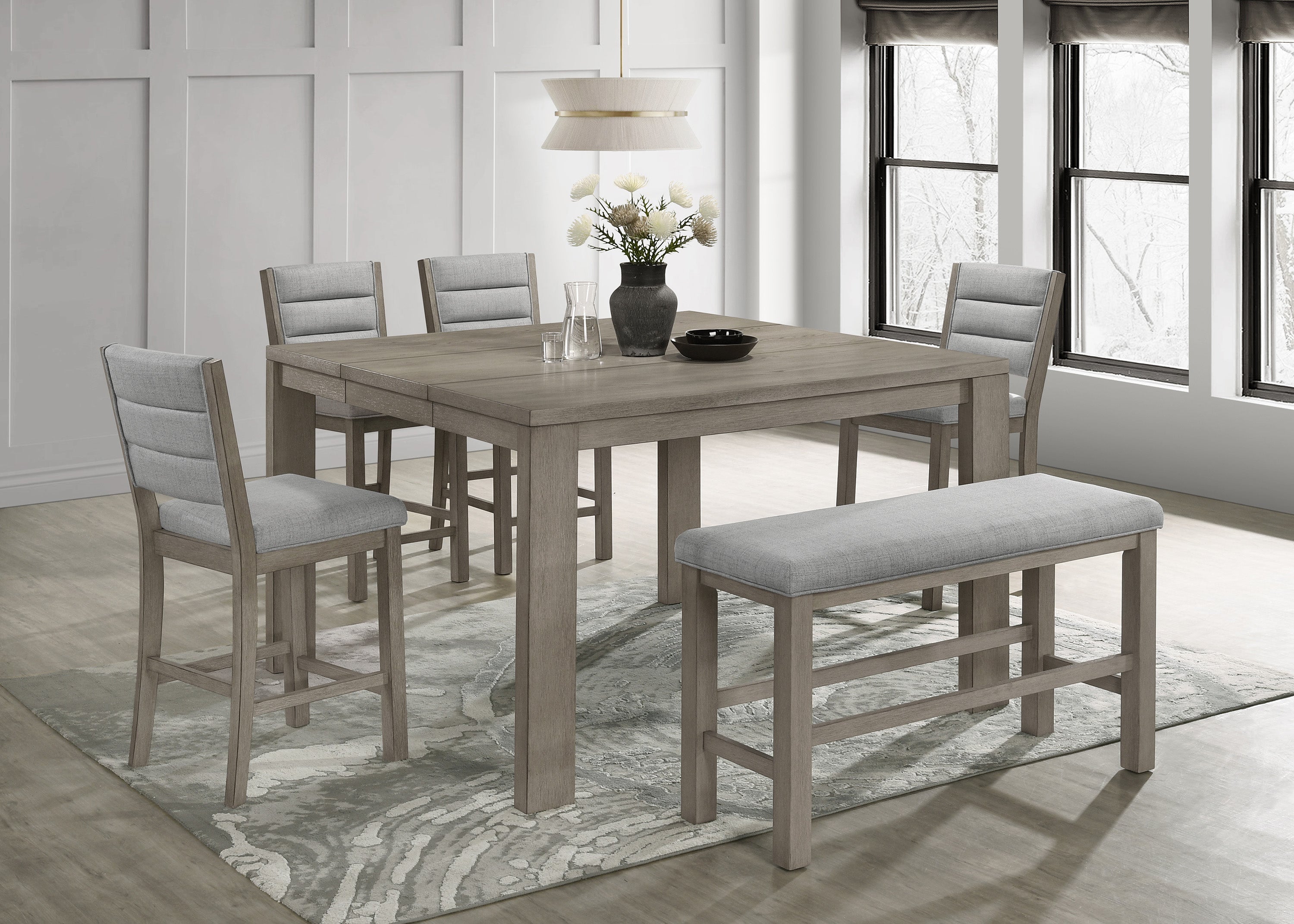 RENWICK COUNTER HT BENCH ALL GREY