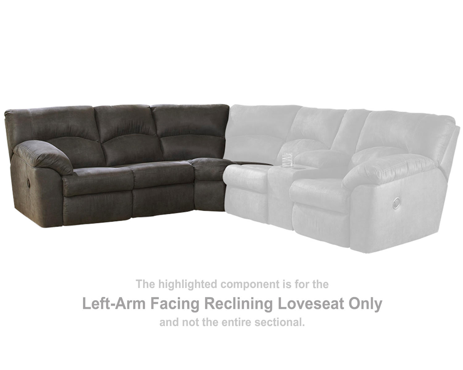 Tambo Left-Arm Facing Reclining Loveseat