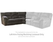 Tambo Left-Arm Facing Reclining Loveseat