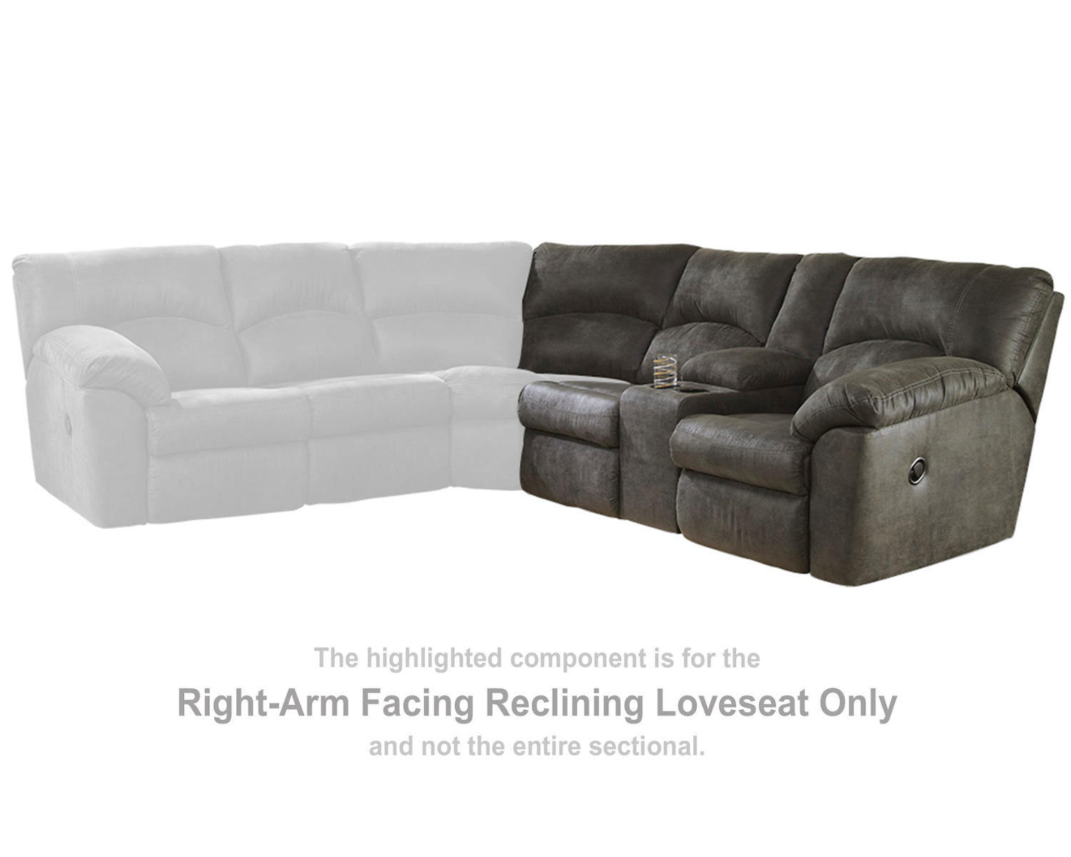 Tambo Right-Arm Facing Reclining Loveseat