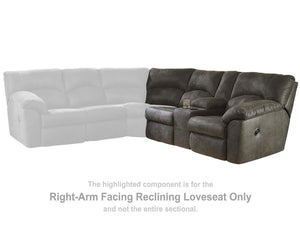 Loveseat reclinable con brazo derecho Tambo