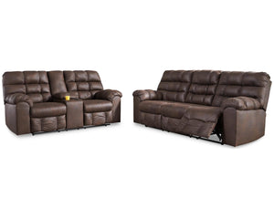 Derwin Reclining Sofa and Loveseat