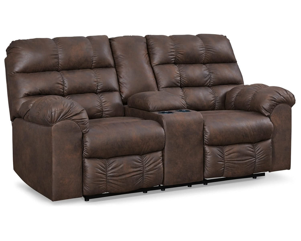 Derwin Reclining Loveseat with Console
