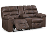 Derwin Reclining Loveseat with Console