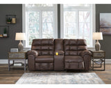 Derwin Reclining Loveseat with Console