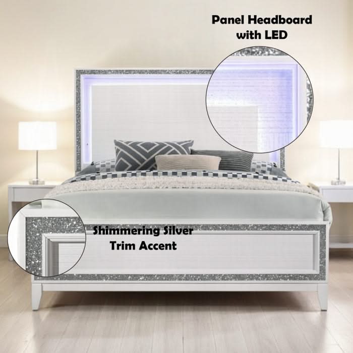 Haiden Queen Bed W/Led
