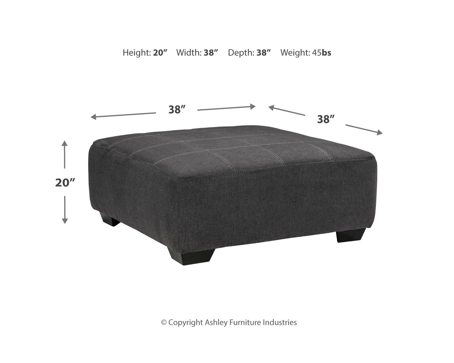 Ambee Oversized Accent Ottoman