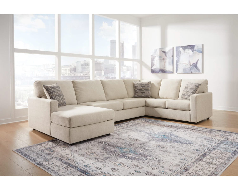 Seccional de 3 piezas con chaise longue Edenfield