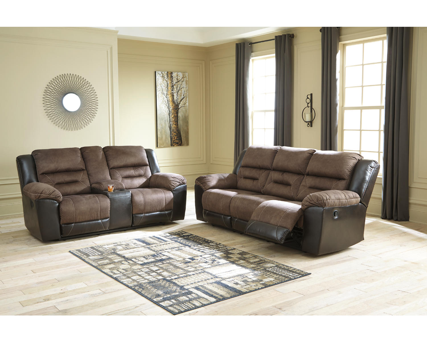 Earhart Reclining Sofa and Loveseat