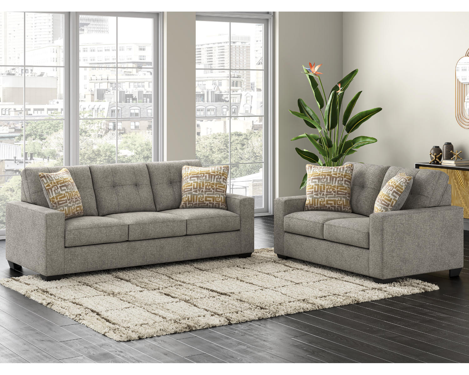 Larimer Sofa and Loveseat