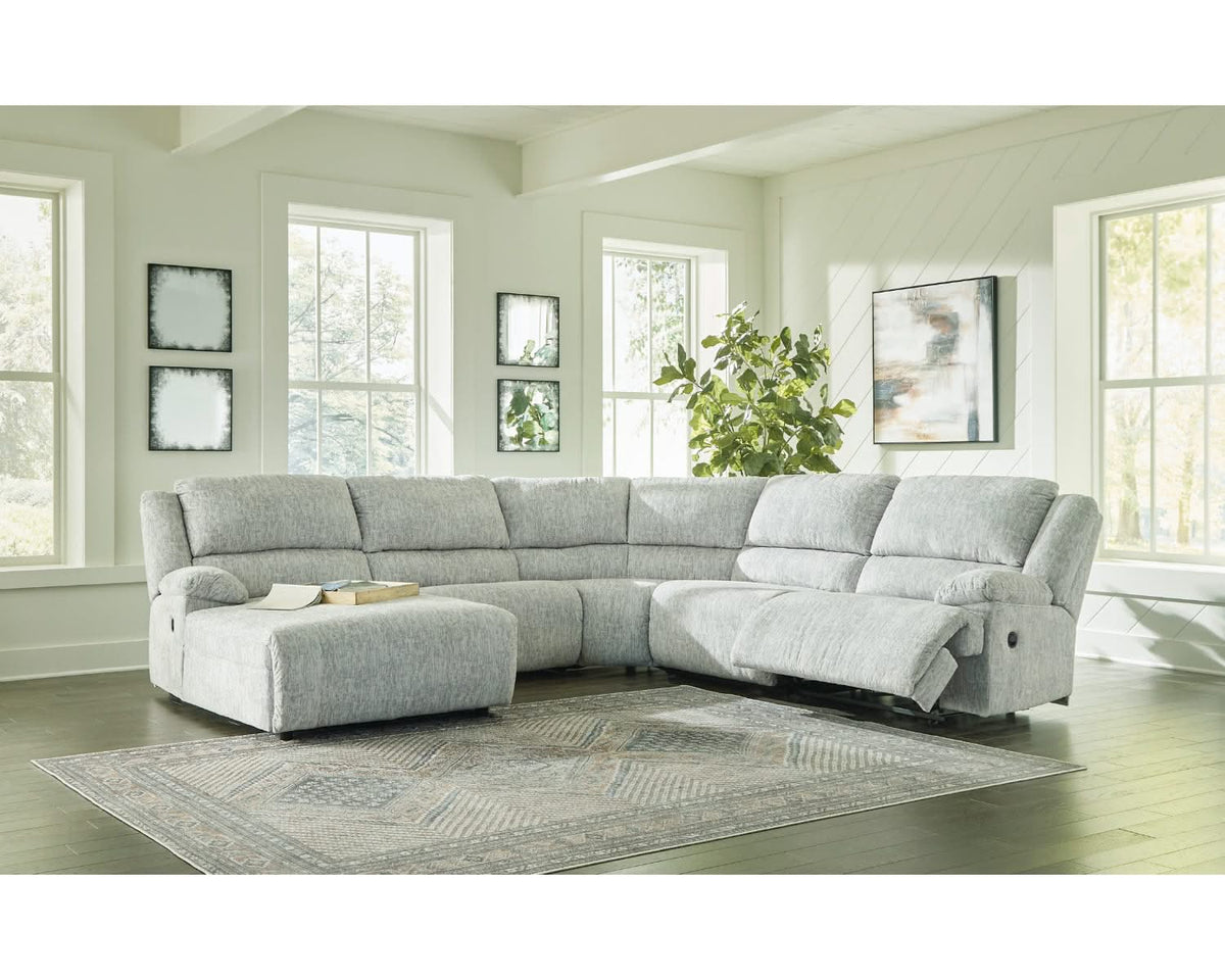 Seccional reclinable McClelland de 5 piezas con chaise longue