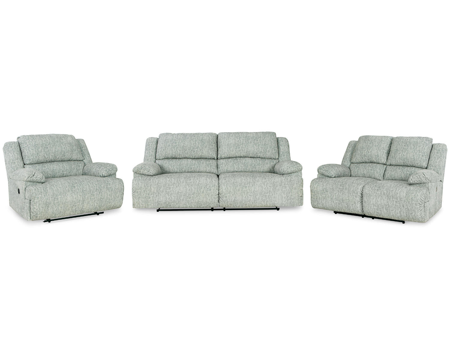 McClelland Power Reclining Sofa, Loveseat and Manual Reclining Recliner