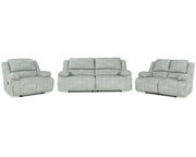 McClelland Power Reclining Sofa, Loveseat and Manual Reclining Recliner