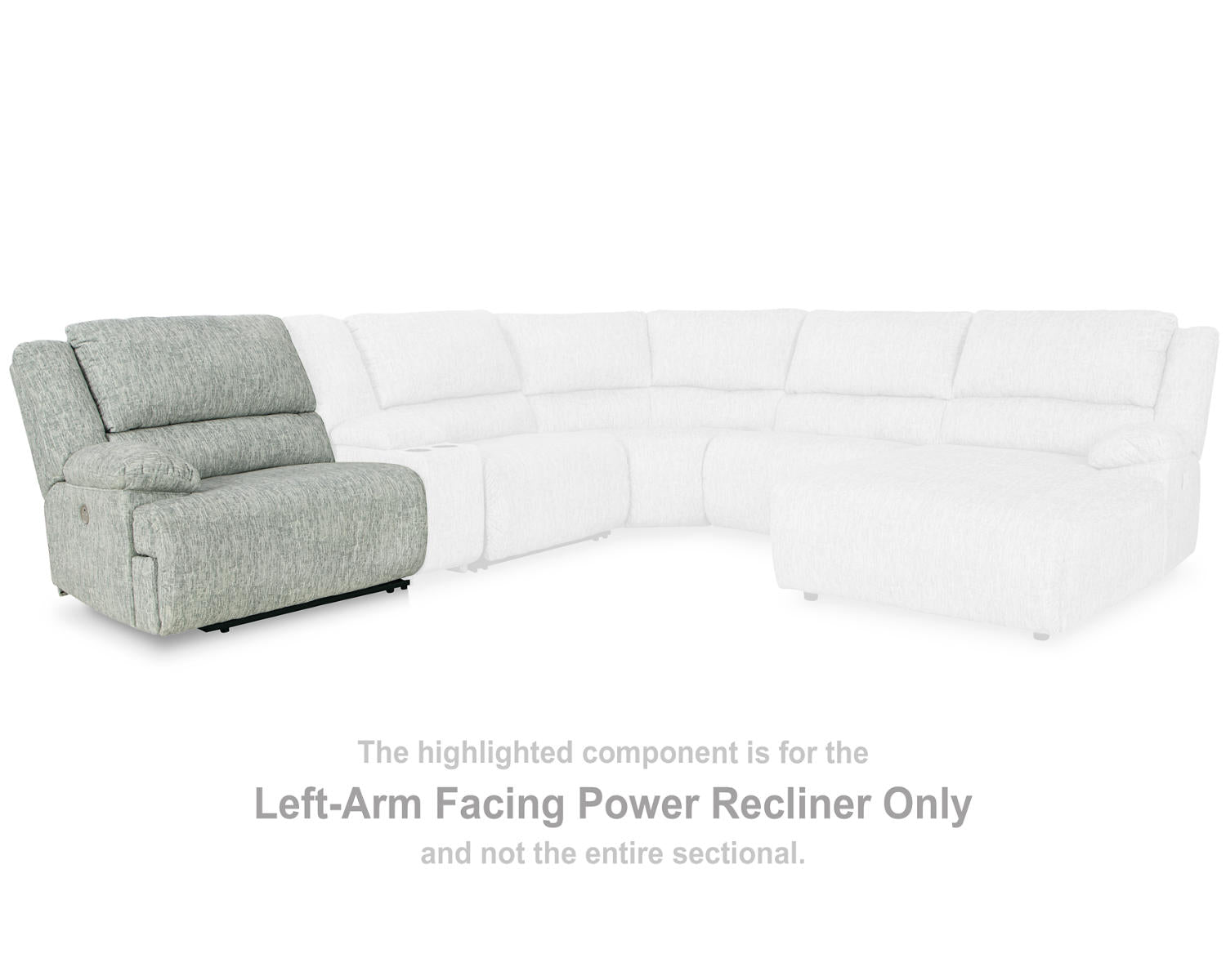 McClelland Left-Arm Facing Power Recliner