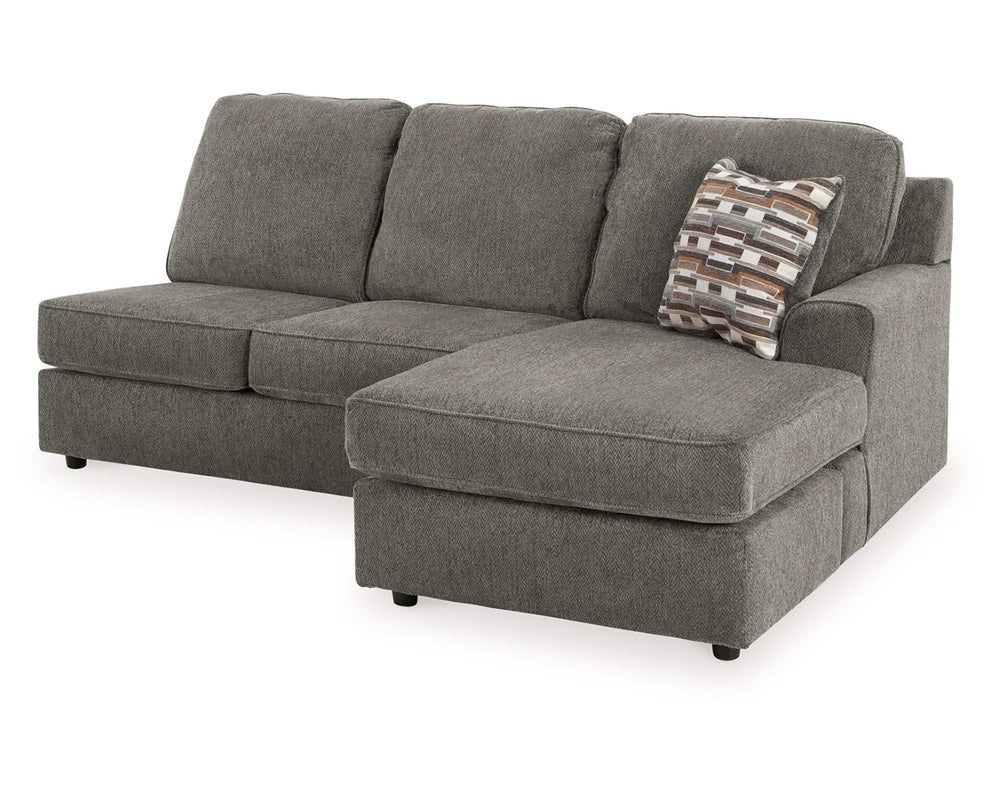 Sofá chaise longue O'Phannon con brazo derecho
