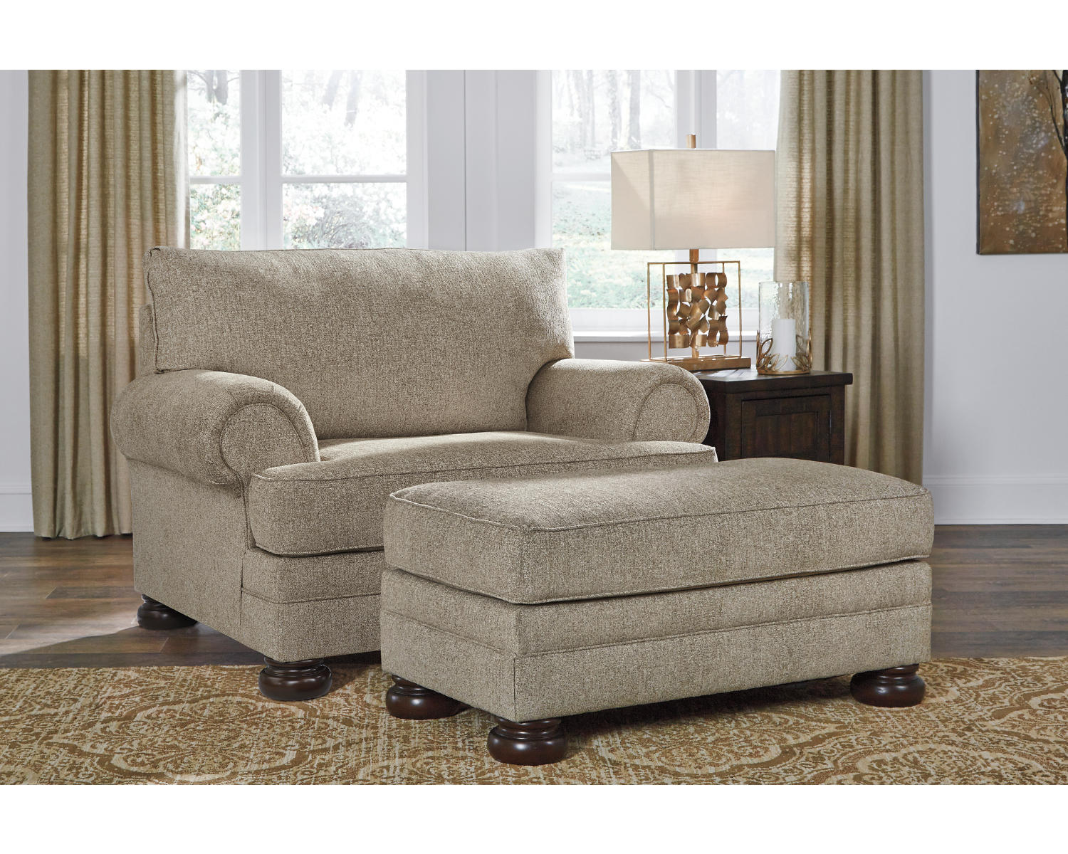 Kananwood Chair and Ottoman