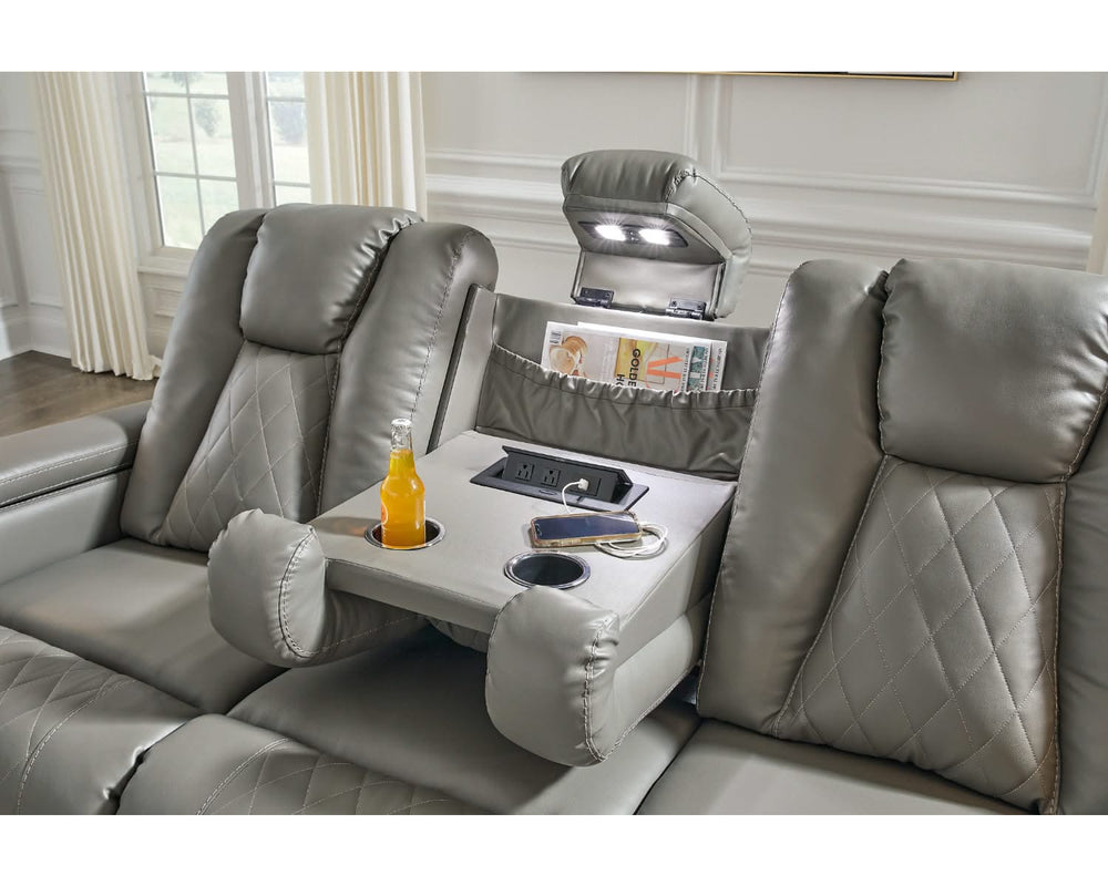 Mancin Reclining Sofa with Drop Down Table