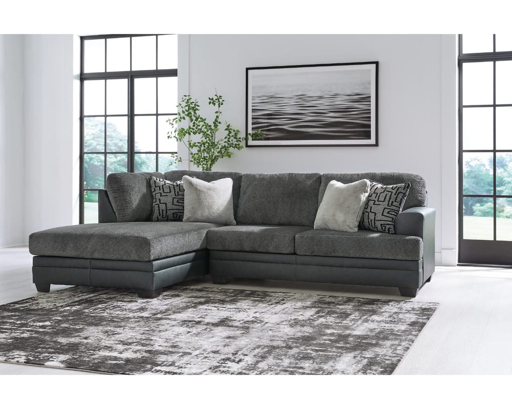Seccional de 2 piezas con chaise longue Brixley Pier