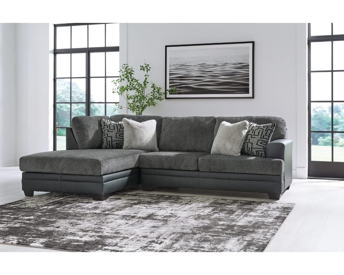 Seccional de 2 piezas con chaise longue Brixley Pier