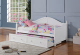 Julie Ann Wood - Sofá cama individual con cama nido, color blanco