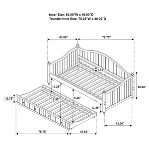 Julie Ann Wood - Sofá cama individual con cama nido, color blanco