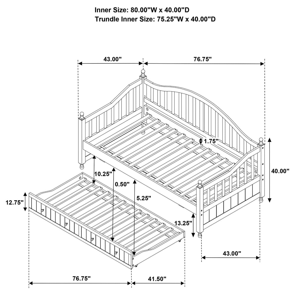 Sofá cama individual con cama nido Dan Ryan Wood Cappuccino