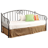 Sofá cama individual de metal Grover, color negro