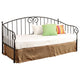 Sofá cama individual de metal Grover, color negro