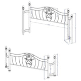 Sydney Queen Headboard and Footboard Brushed Gold