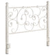 Cabecera Chelsea de metal tamaño queen o full open frame blanca
