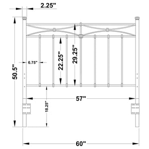 Lane Metal Queen or Full Open Frame Headboard Rustic Bronze