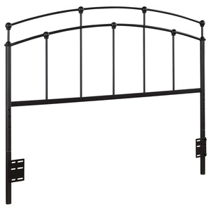 Cabecera de cama Bryant de metal tamaño queen o full open frame, color negro