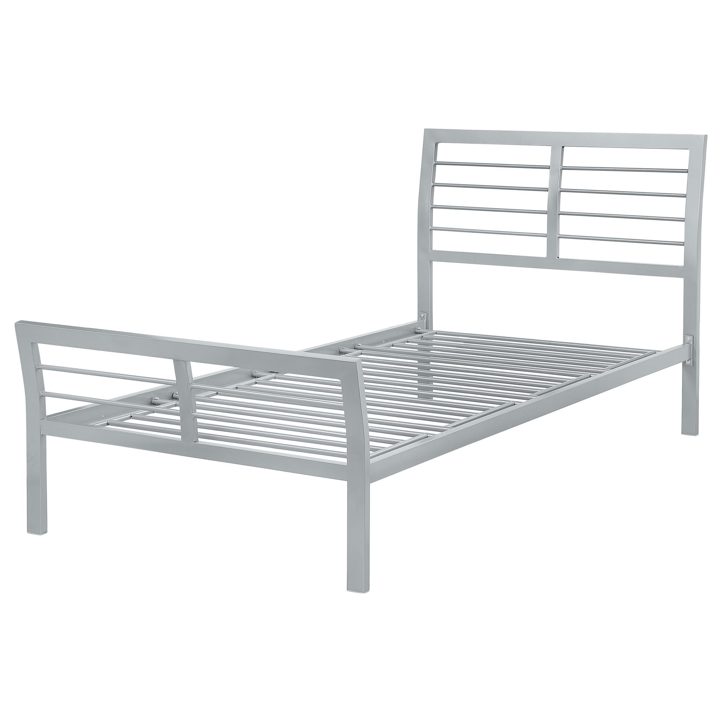 Cooper Metal Twin Open Frame Bed Silver