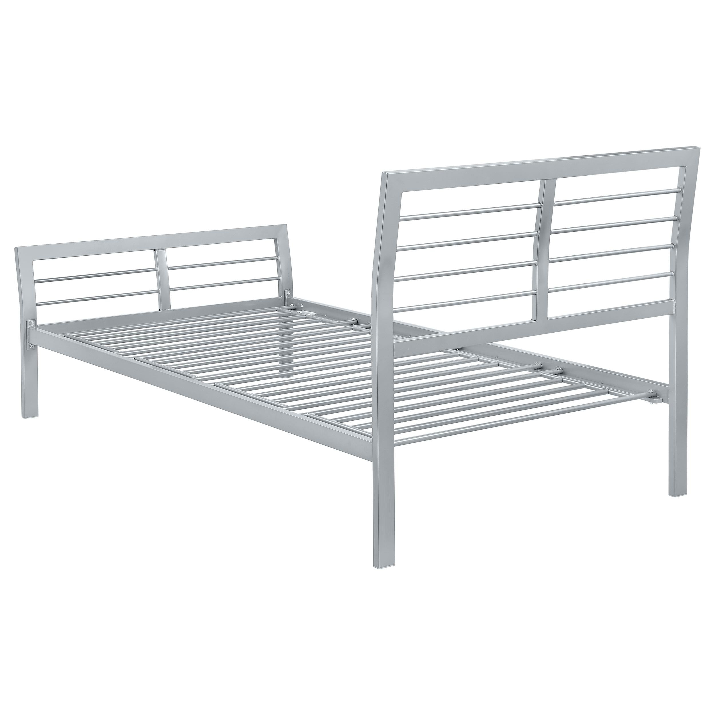 Cooper Metal Twin Open Frame Bed Silver