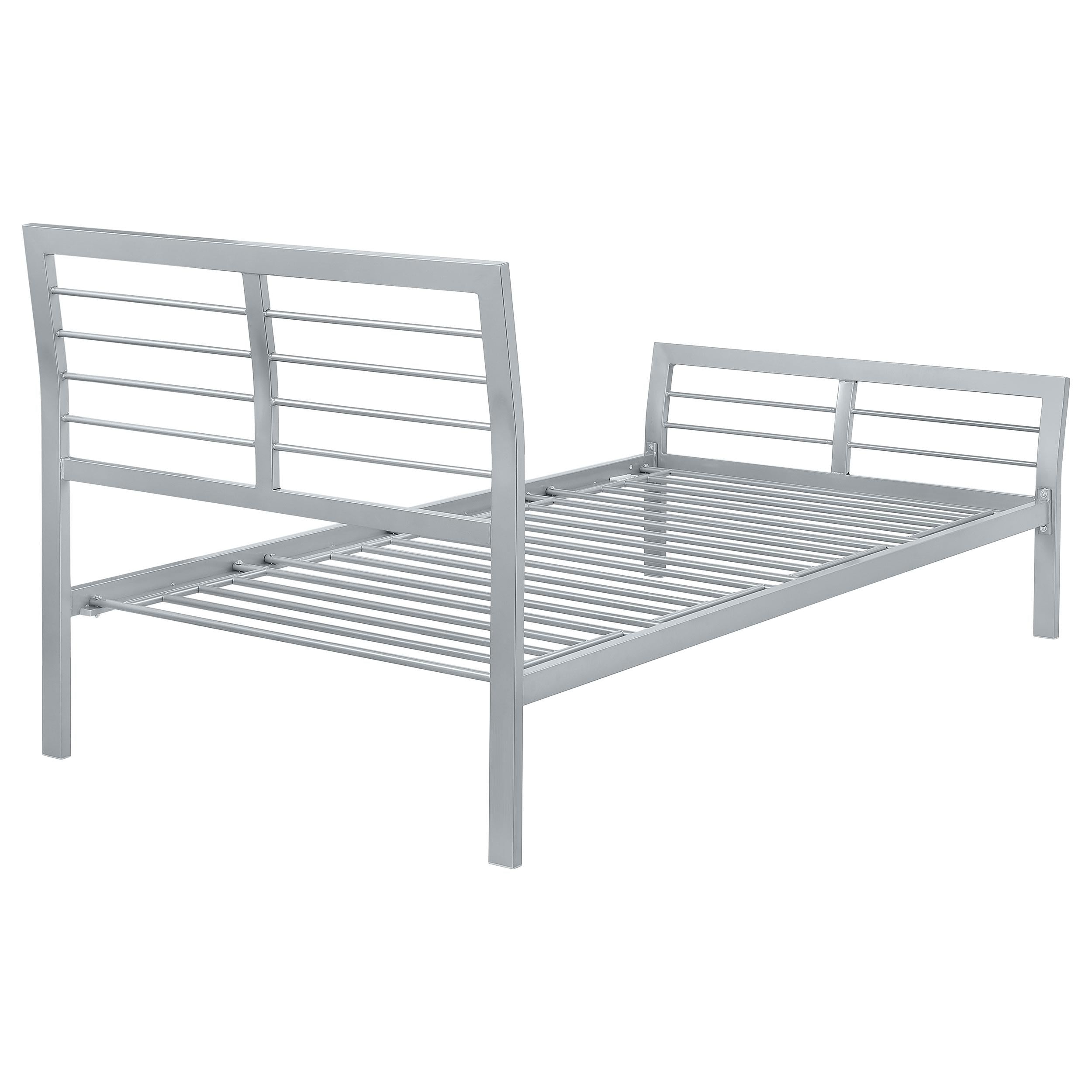 Cooper Metal Twin Open Frame Bed Silver