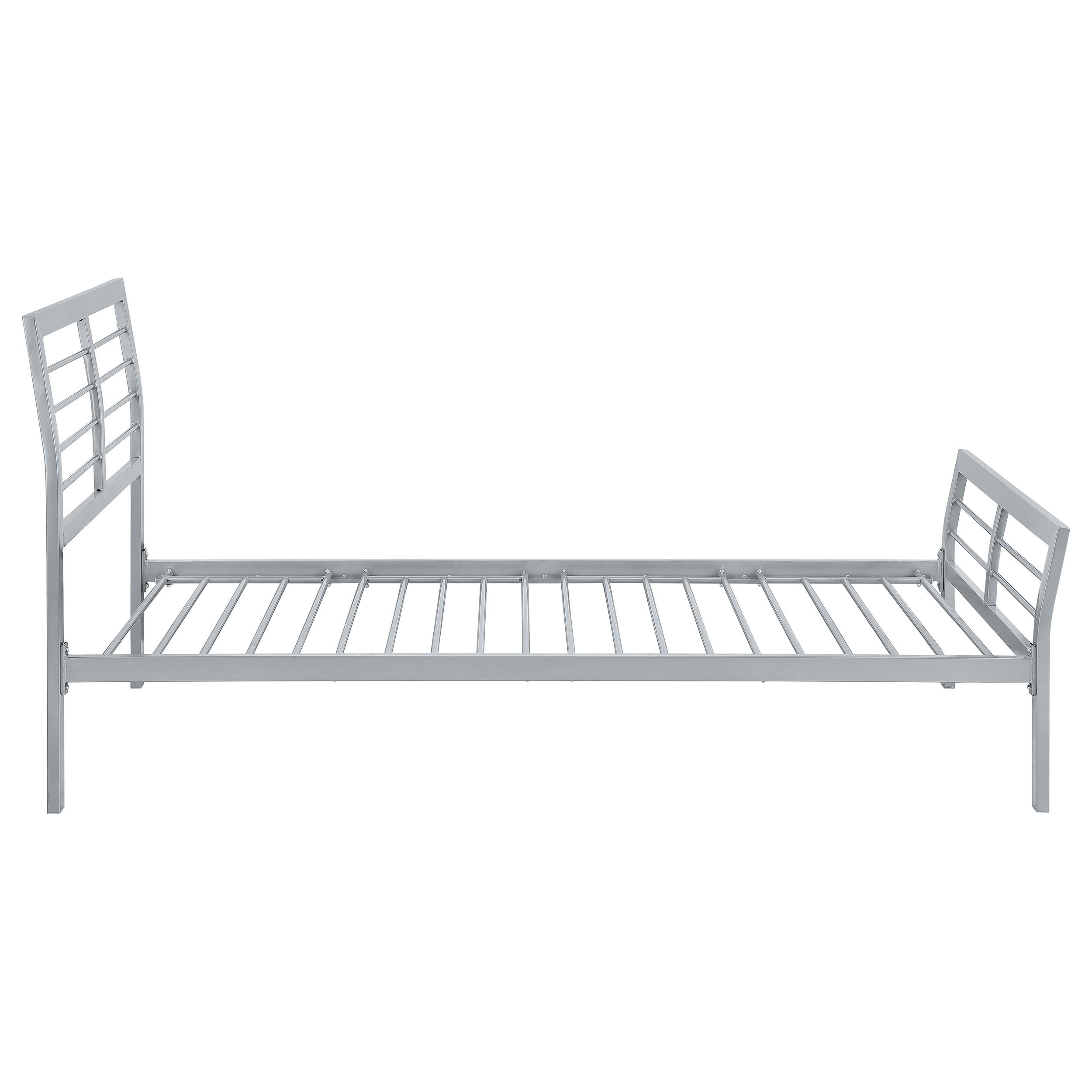 Cooper Metal Twin Open Frame Bed Silver