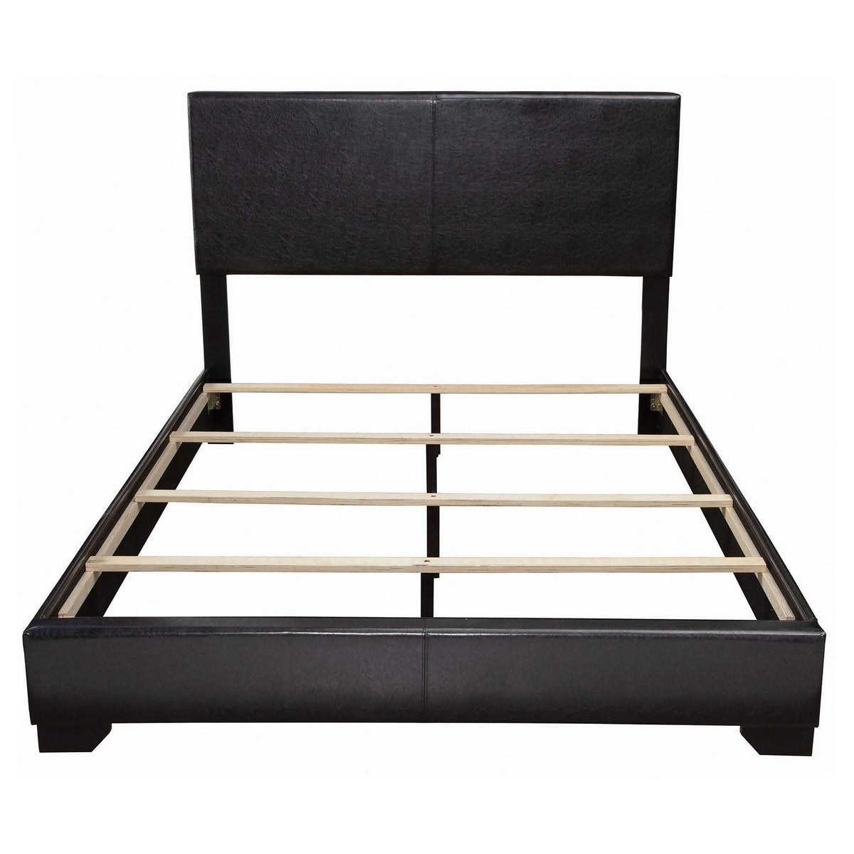 Cama King tapizada Conner Eastern con paneles en color negro