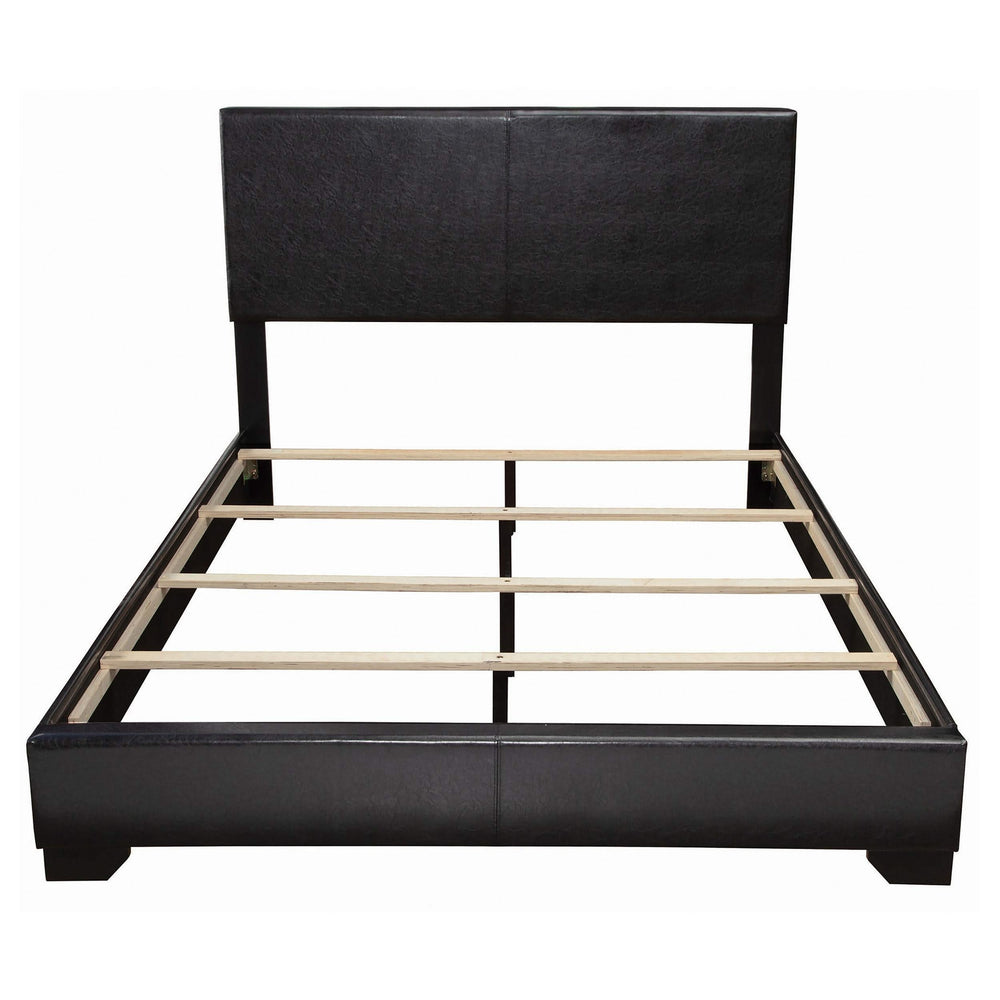 Cama California King tapizada Conner, color negro