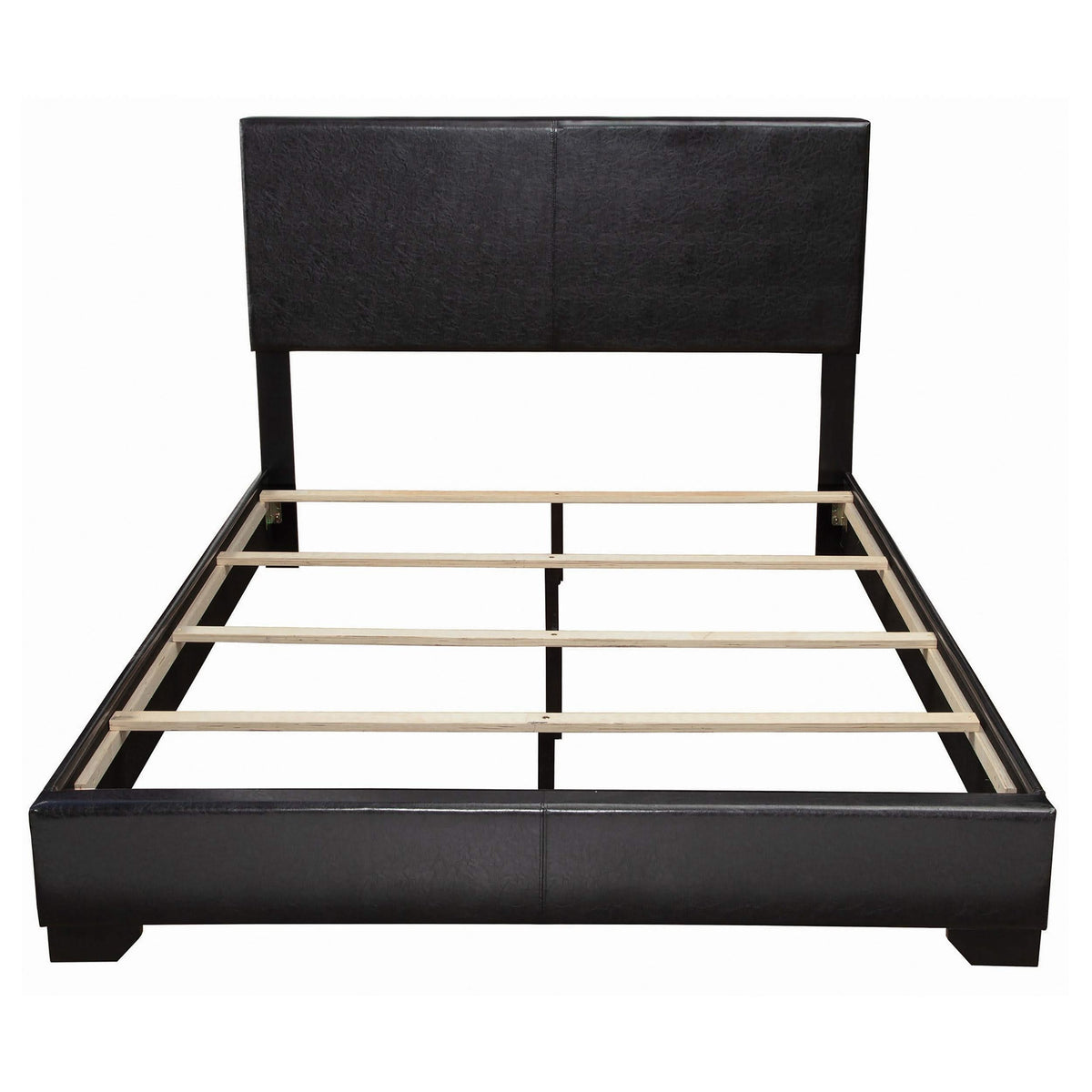 Cama California King tapizada Conner, color negro