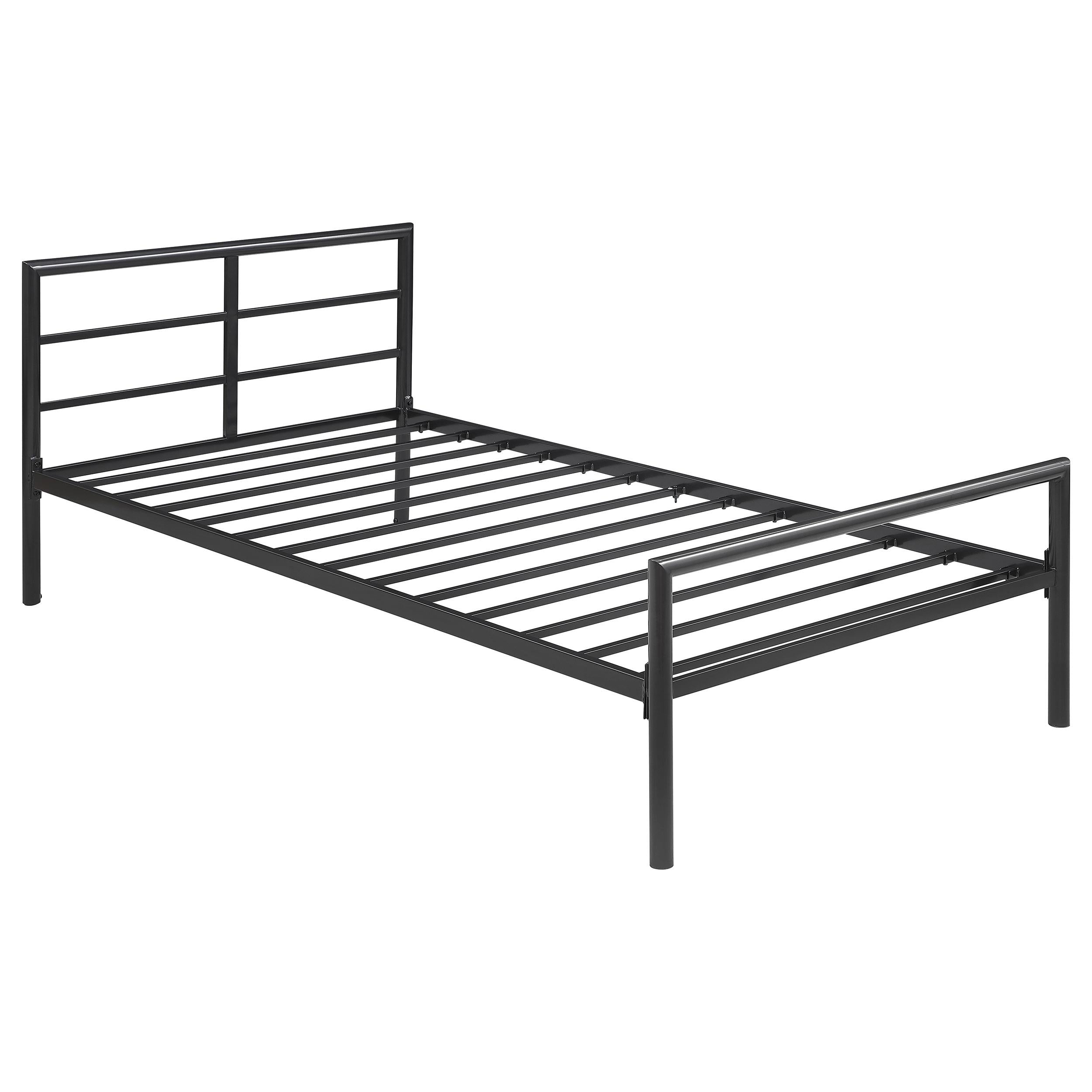 Fisher Metal Twin Open Frame Bed Gunmetal