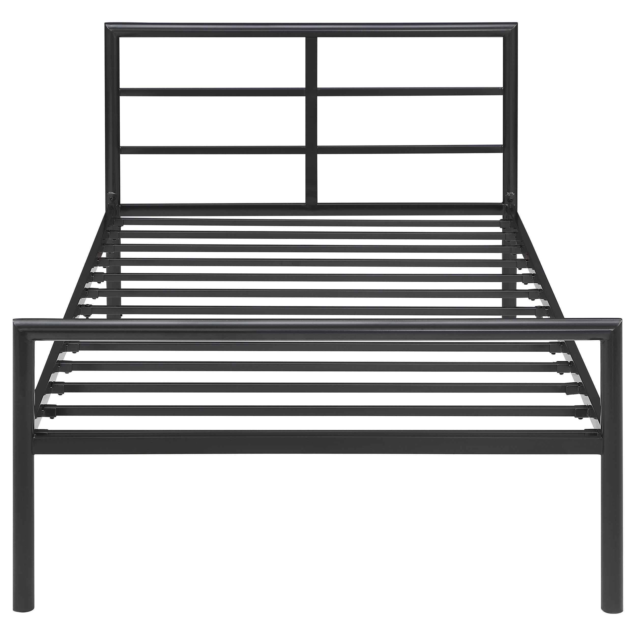 Fisher Metal Twin Open Frame Bed Gunmetal