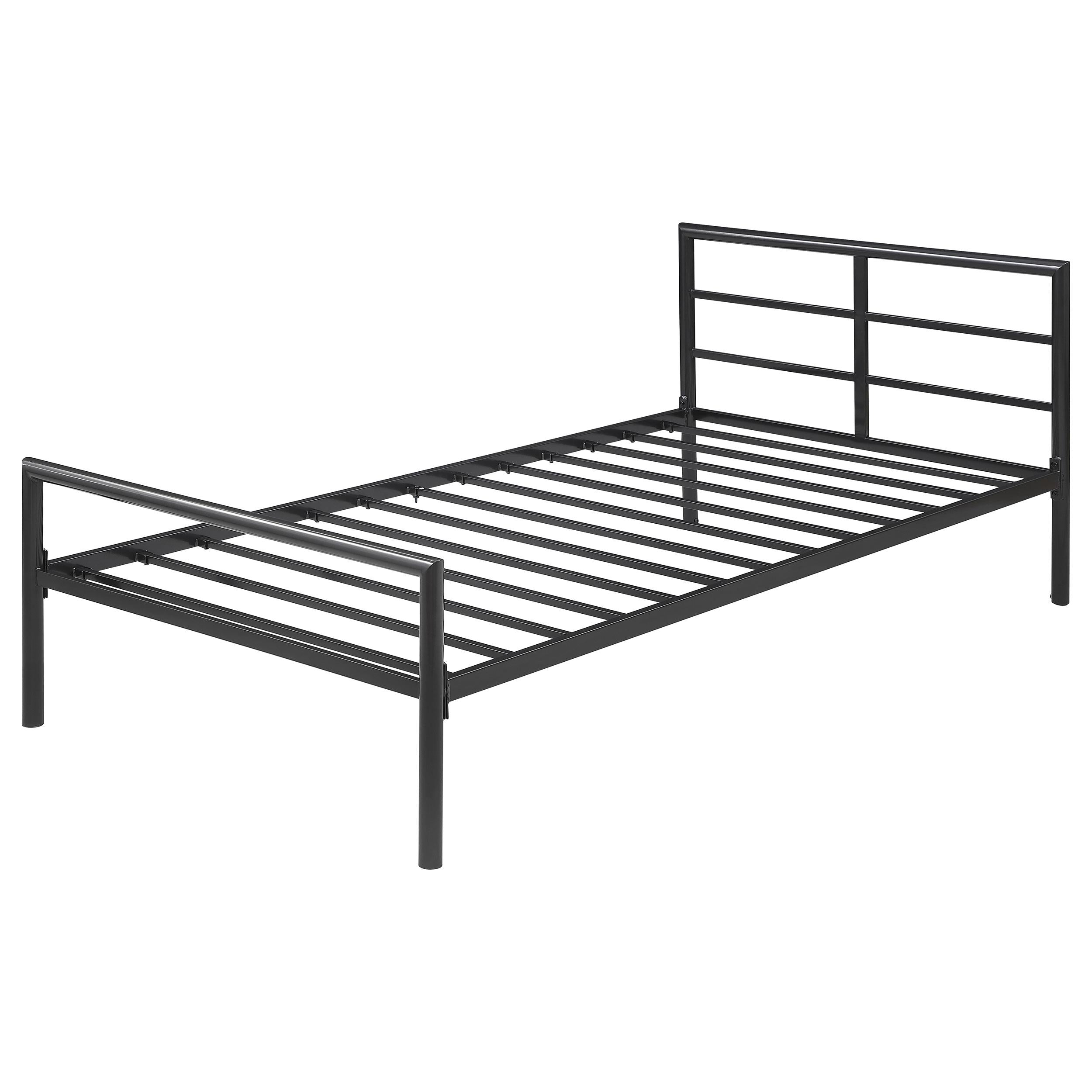 Fisher Metal Twin Open Frame Bed Gunmetal