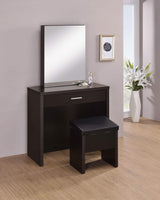 Tocador Harvey con taburete elevable Cappuccino