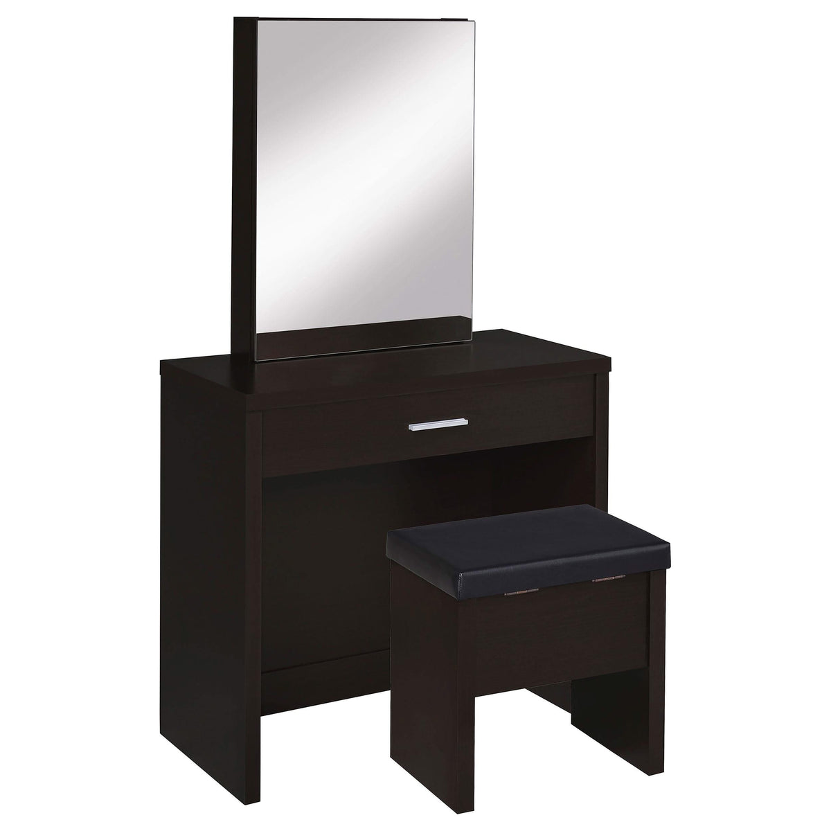 Tocador Harvey con taburete elevable Cappuccino