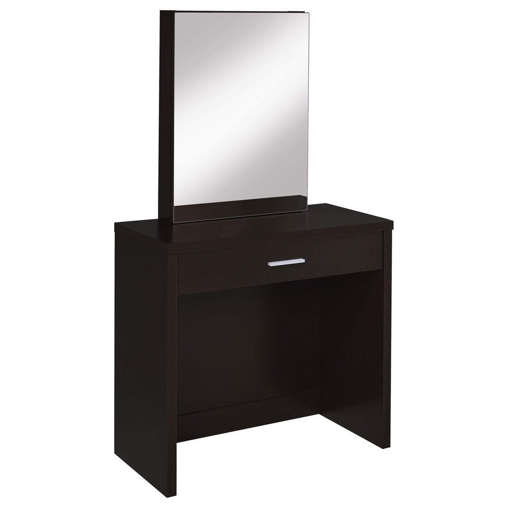 Tocador Harvey con taburete elevable Cappuccino